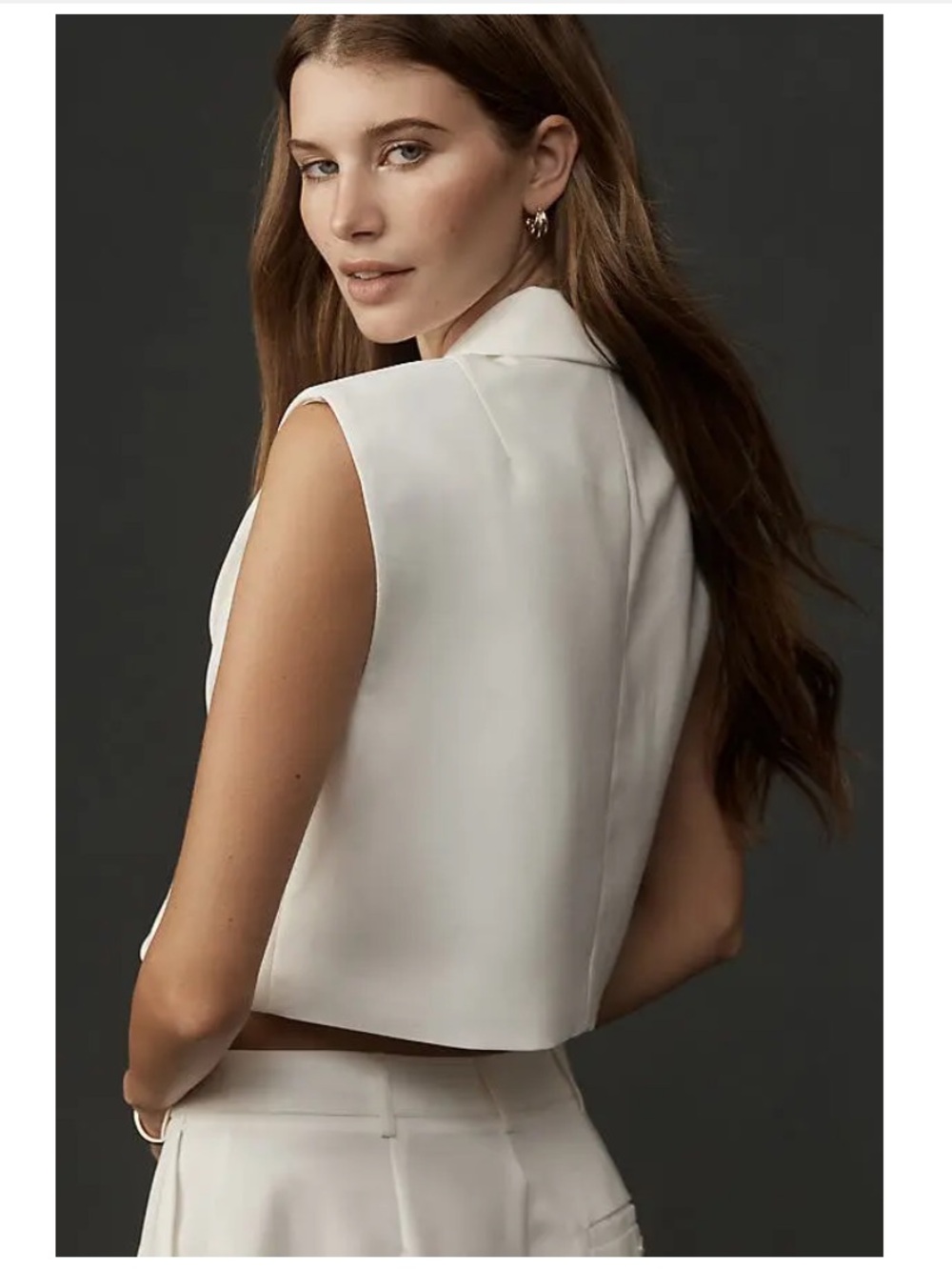 NWT ANTHROPOLOGY Maeve Tailored Crop Top - Picture 5 of 5